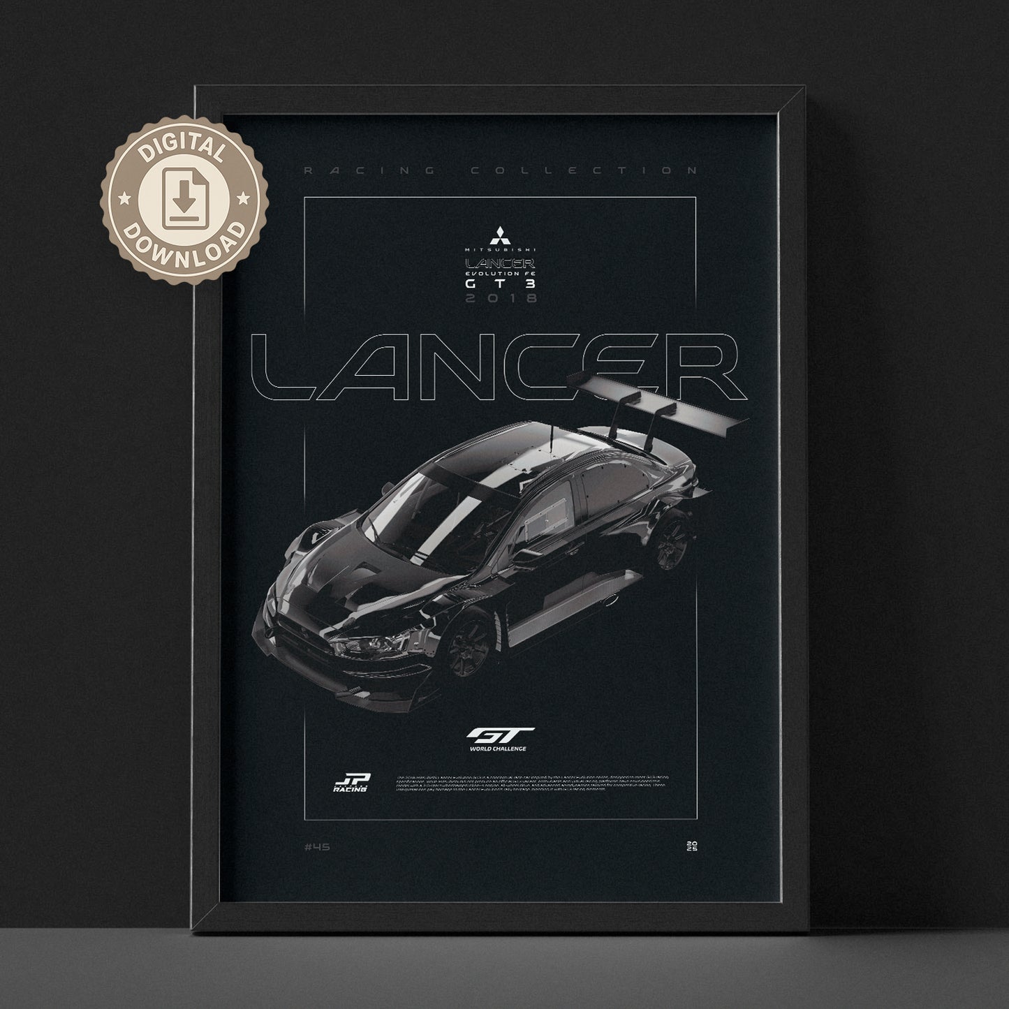 Mitsubishi Lancer Evolution FE GT3 2018 Digital Poster