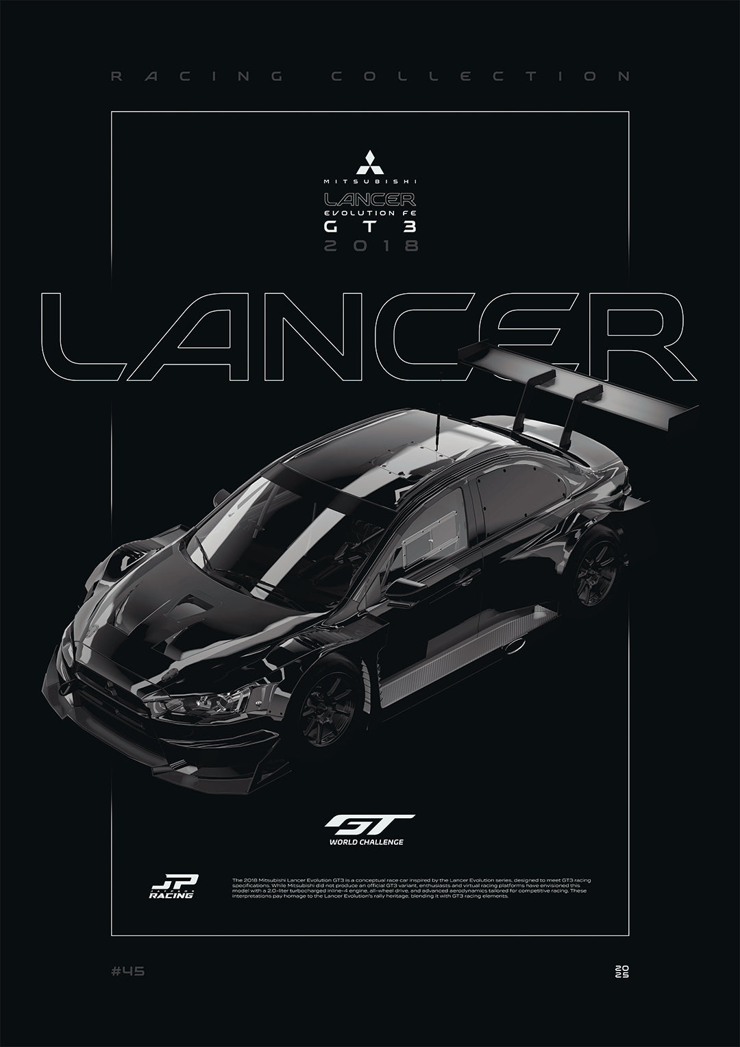 Mitsubishi Lancer Evolution FE GT3 2018 Digital Poster