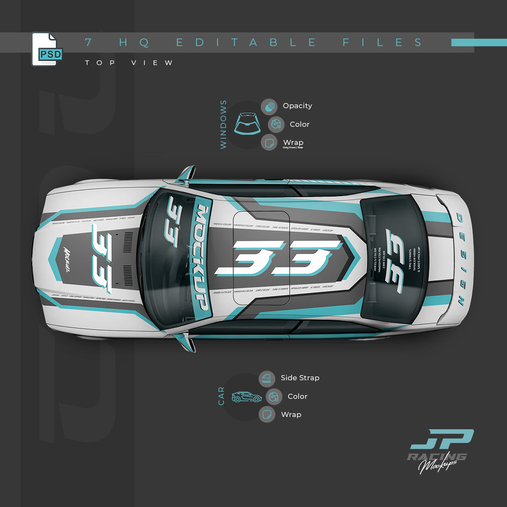 BMW E36 M3 1997 Wrap Mockup