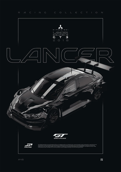Mitsubishi Lancer Evolution FE GT3 2018 Digital Poster