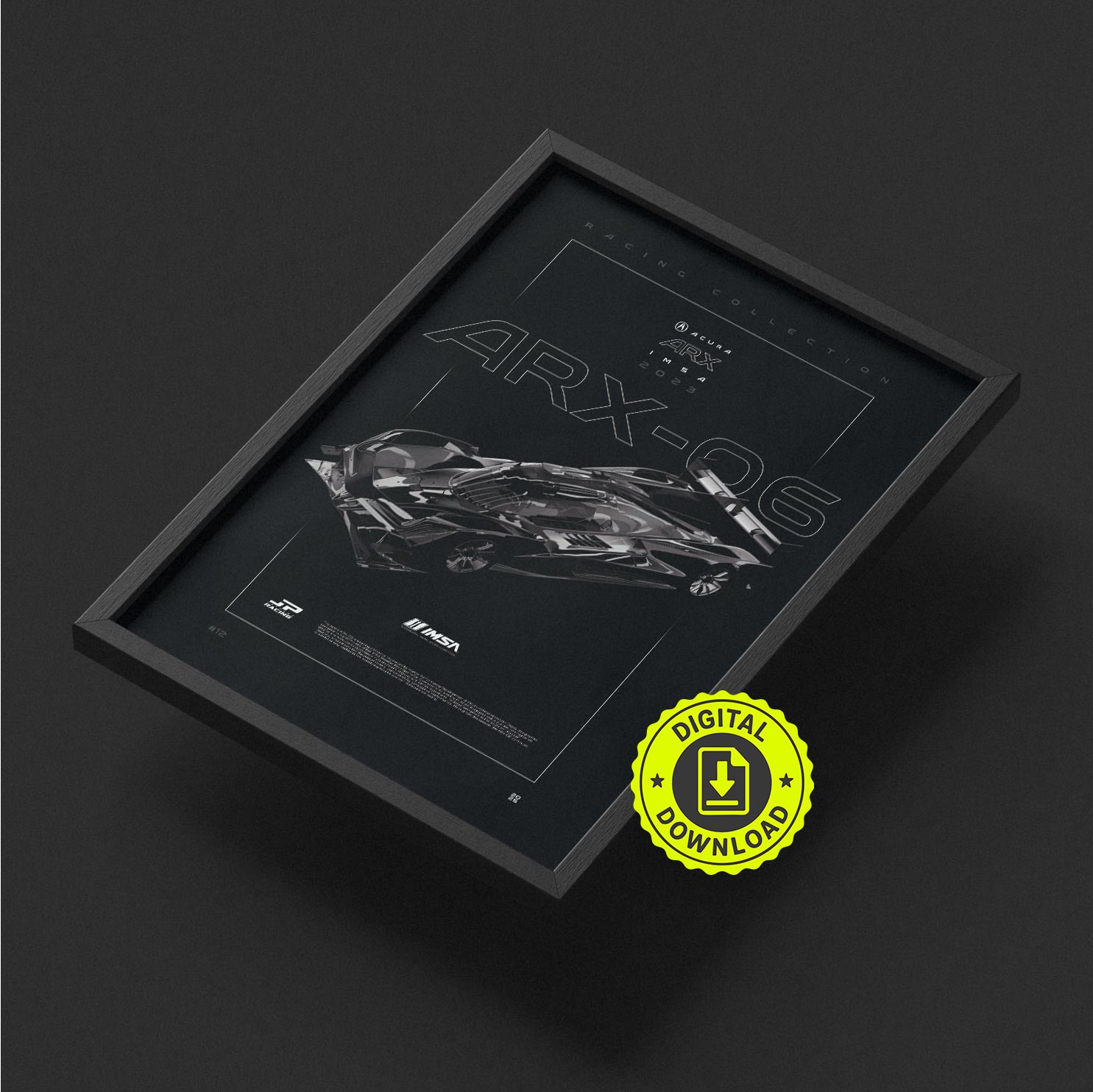 Acura ARX 06 2023 framed poster print, digital download
