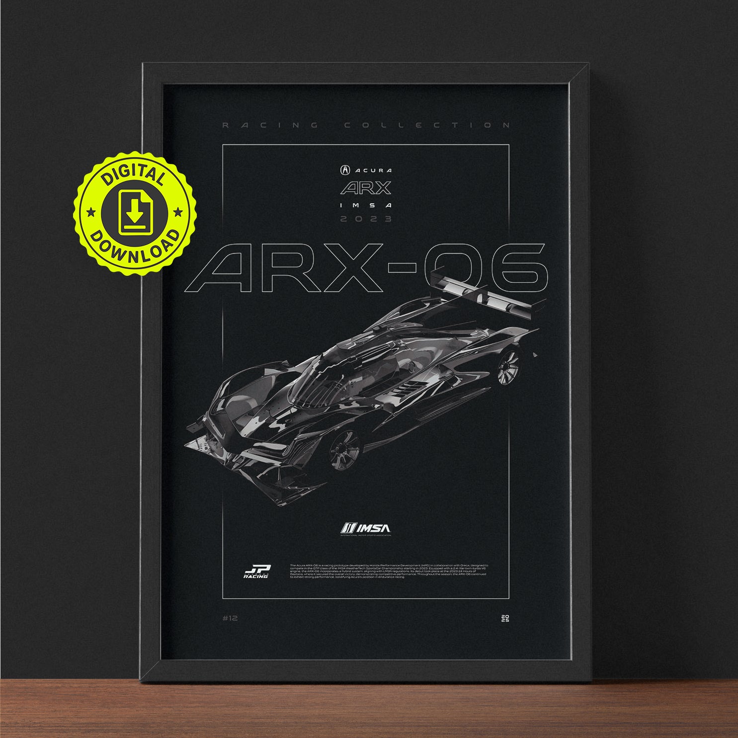 Acura ARX 06 2023 framed poster print wall display