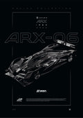 Acura ARX 06 2023 digital poster, minimalist black racing wall art by Jaypads Racing
