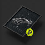 Alpine A110 GT4 2018 framed poster print, digital download