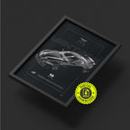Aston Martin Vantage GT3 2018 framed poster print, digital download