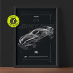 Aston Martin Vantage GT3 2018 framed poster print wall display