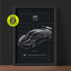Audi R8 2021 framed poster print wall display