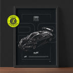 Audi R8 LMS GT2 2024 framed poster print wall display