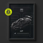 Audi R8 LMS GT2 2024 poster framed on a wall, digital download