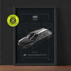 Audi RS2 Avant 1994 framed poster print wall display