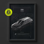 Audi RS2 Avant 1994 poster framed on a wall, digital download