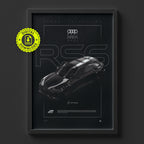 Audi RS6-R Avant 2021 poster framed on a wall, digital download