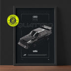 Audi Sport quattro S1 E2 1985 framed poster print wall display