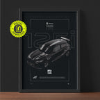 BMW 125i M Sport BTCC 2018 framed poster print wall display
