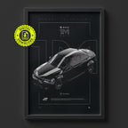 BMW 1M 2011 poster framed on a wall, digital download