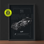 BMW M Hybrid V8 WEC 2024 framed poster print wall display