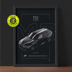 BMW M3 Competition Touring G81 2022 framed poster print wall display