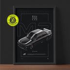 BMW M3 E30 1986 framed poster print wall display