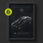 BMW M3 E36 1993 poster framed on a wall, digital download