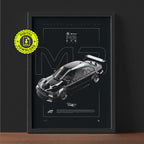 BMW M3 E46 GTR 2004 framed poster print wall display