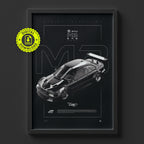 BMW M3 E46 GTR 2004 poster framed on a wall, digital download