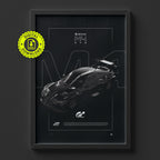 BMW M4 GT3 2022 poster framed on a wall, digital download