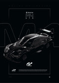 BMW M4 GT3 2022 digital poster, minimalist black racing wall art by Jaypads Racing