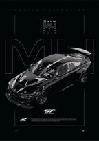 BMW M4 GT4 2018 digital poster, minimalist black racing wall art by Jaypads Racing