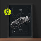 BMW M4 GT4 G82 2023 framed poster print wall display