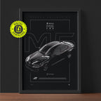 BMW M5 CS F90 2022 framed poster print wall display