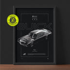 Buick GSX 1970 framed poster print wall display