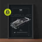 Cadillac Series 62 1949 framed poster print wall display