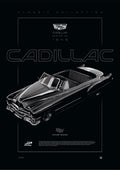 Cadillac Series 62 1949 digital poster, minimalist black racing wall art by Jaypads Racing