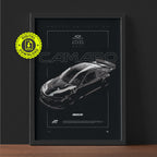 Chevrolet Camaro Nascar 2021 framed poster print wall display