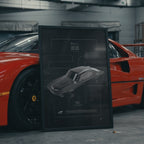 Chevrolet Chevelle SS 1970 framed poster in an industrial warehouse space