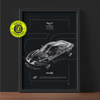 Chevrolet Corvette C6 FD 2013 framed poster print wall display