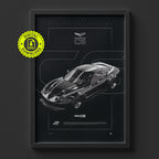 Chevrolet Corvette C6 FD 2013 poster framed on a wall, digital download