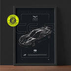 Chevrolet Corvette C6R GT1 2006 framed poster print wall display
