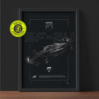 F1 Ferrari SF-24 2024 framed poster print wall display