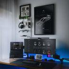 Ford Mustang GT3 2024 framed poster on a modern desk setup