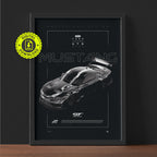 Ford Mustang GT3 2024 framed poster print wall display