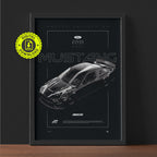Ford Mustang Nascar 2021 framed poster print wall display