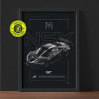 Honda NSX GT3 Evo 2019 framed poster print wall display