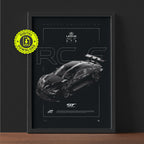 Lexus RC F GT3 2017 framed poster print wall display