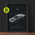 Lincoln Continental 1962 framed poster print wall display