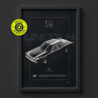 Lincoln Continental 1962 poster framed on a wall, digital download