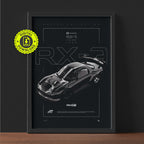 Mazda RX-7 FD 1992 framed poster print wall display