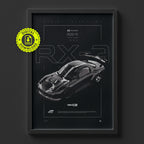 Mazda RX-7 FD 1992 poster framed on a wall, digital download