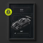 Mercedes-Benz AMG GT GT3 2020 poster framed on a wall, digital download