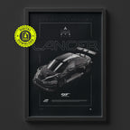 Mitsubishi Lancer Evolution FE GT3 2018 poster framed on a wall, digital download